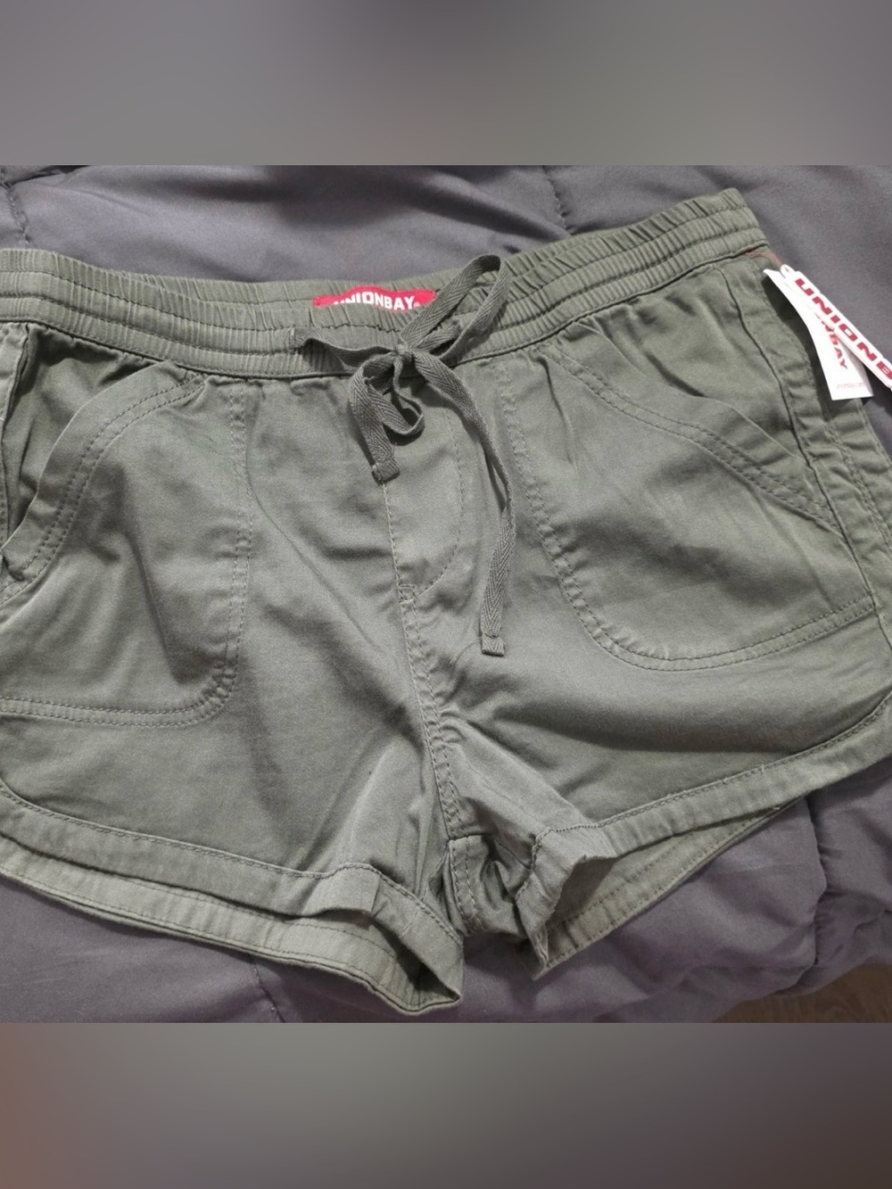 UNIONBAY Olive Green Women’s Drawstring Casual Shorts NWT